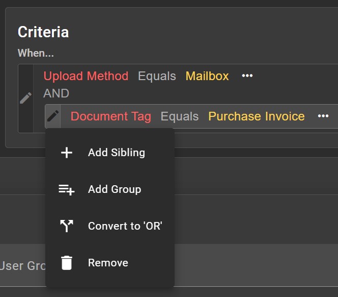 Add sibling selected